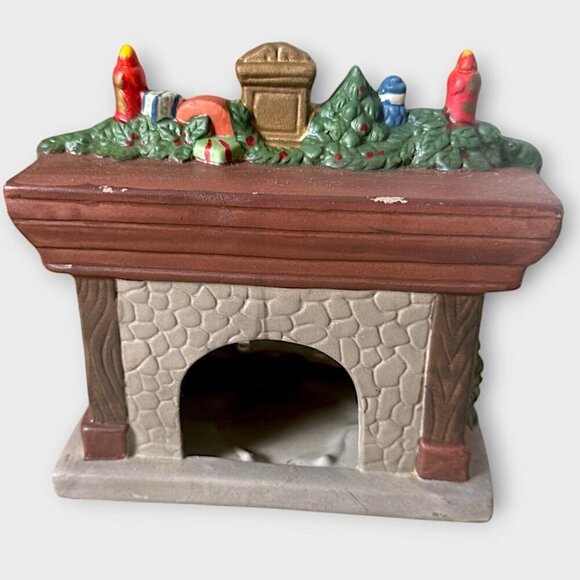 Vintage Porcelain Mantle Fireplace Candle Holder W/ Box Gift Collection Holiday - Picture 2 of 8